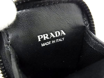 Prada Leather Coin Case Black Fj8276