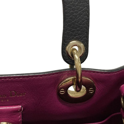 Dior/christian Dior Tote Bag Diorissimo Black Leather