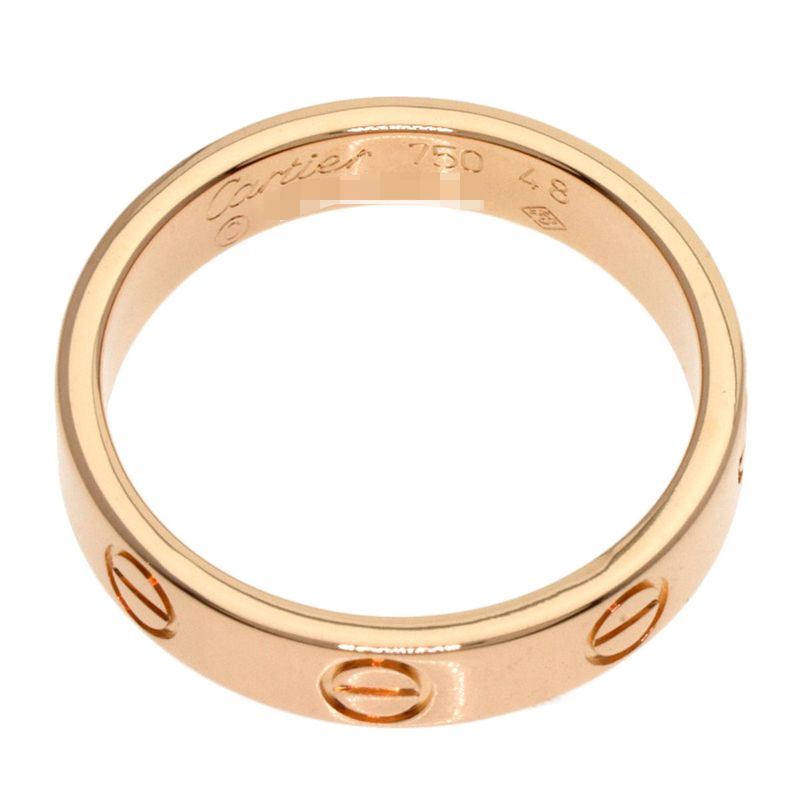 Cartier Mini Love Ring #48 Ring - 18K Pink Gold Ladies