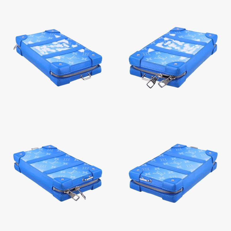 Louis Vuittonmonogram Claus Blue And White PVC Coated Canvas And Leather M45432