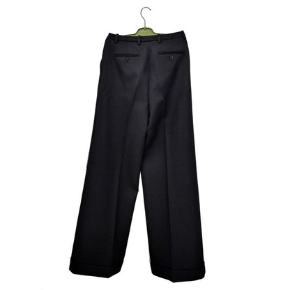 Gucci High Waist Wide Leg Pants 38 Size Black 721458 Wool Women's
