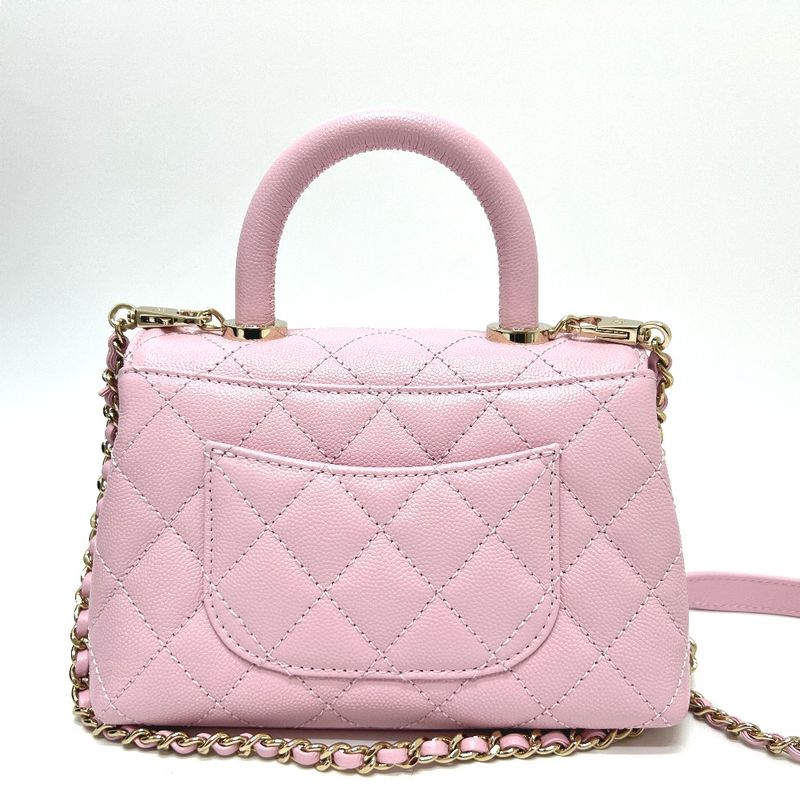 Chanel Handbag Coco Handle XXS Caviar Skin Baby Pink