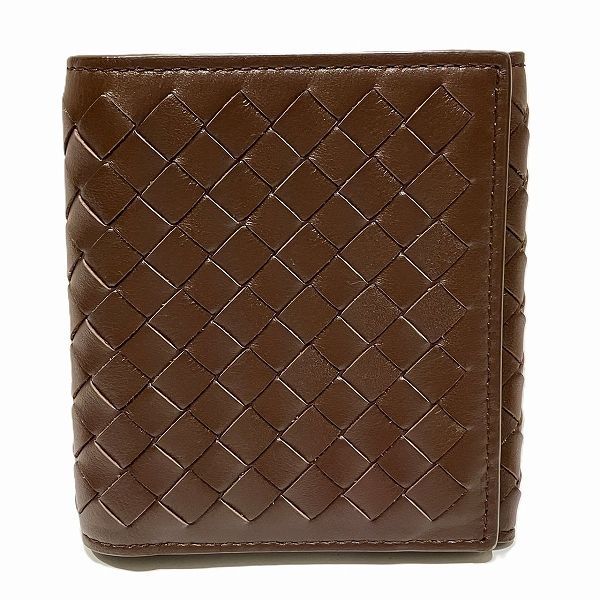 Bottega Veneta Intrecciato Dark Brown Trifold Wallet Unisex