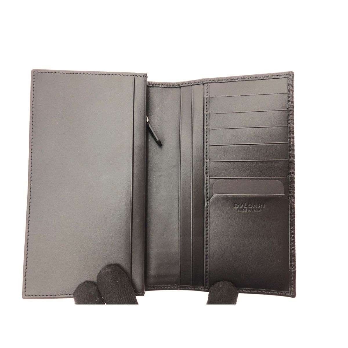 Bvlgari Men's Long Wallet Serpenti Scalier Man 280922 Black