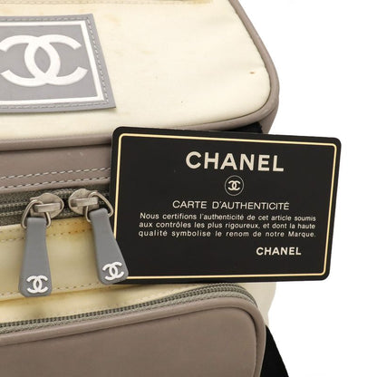 Chanel Sport Line Coco Mark Backpack Mini Backpack Sac Nylon Rubber Ivory Black
