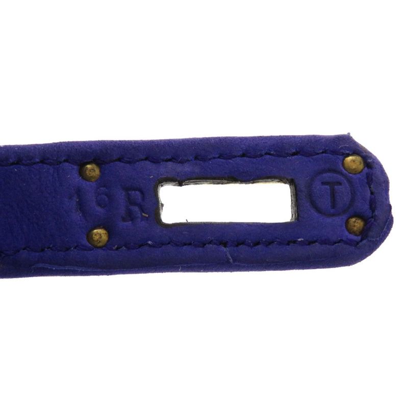 Hermes Kelly 20 Owl Outer Stitch Dobris Silk Blue Gold Hardware 00T Engraved