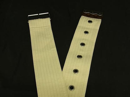 Louis Vuitton Canvas Silver Hardware Wide Belt Ladies Ivory Fc6094