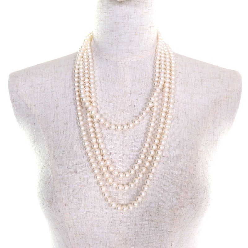 Tiffany & Co Ag925 Long Pearl Necklace Accessory White Weight 186g Women