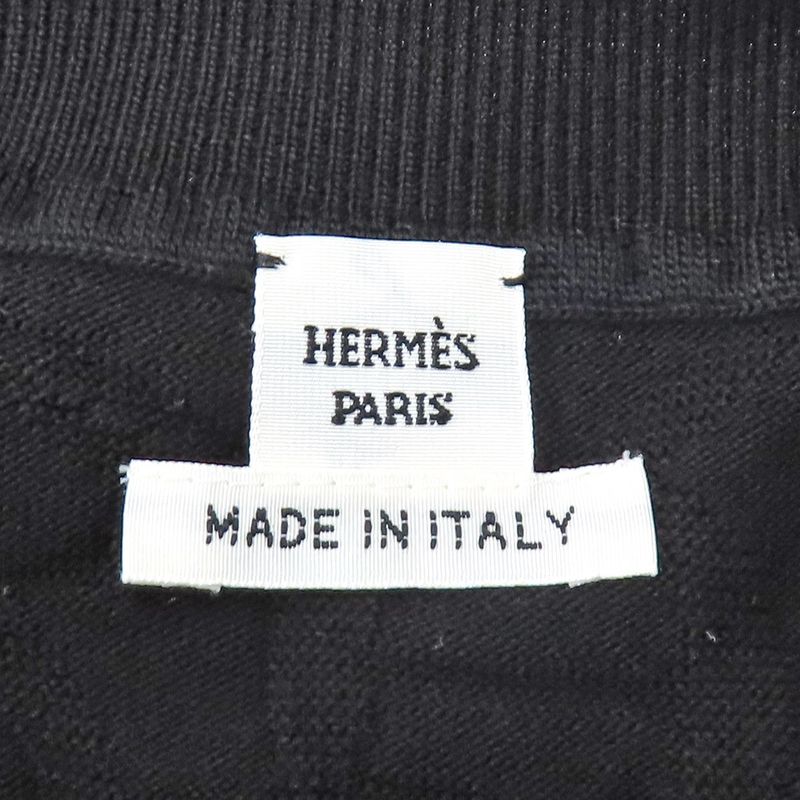 Hermes Knit Dress Twill Laine 4e2530dc 34 Size Black Chaine D'ancre