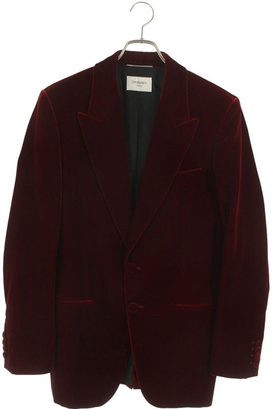 Saint Laurent Paris 817991 Y525r Velvet Tailored Jacket Men's 44