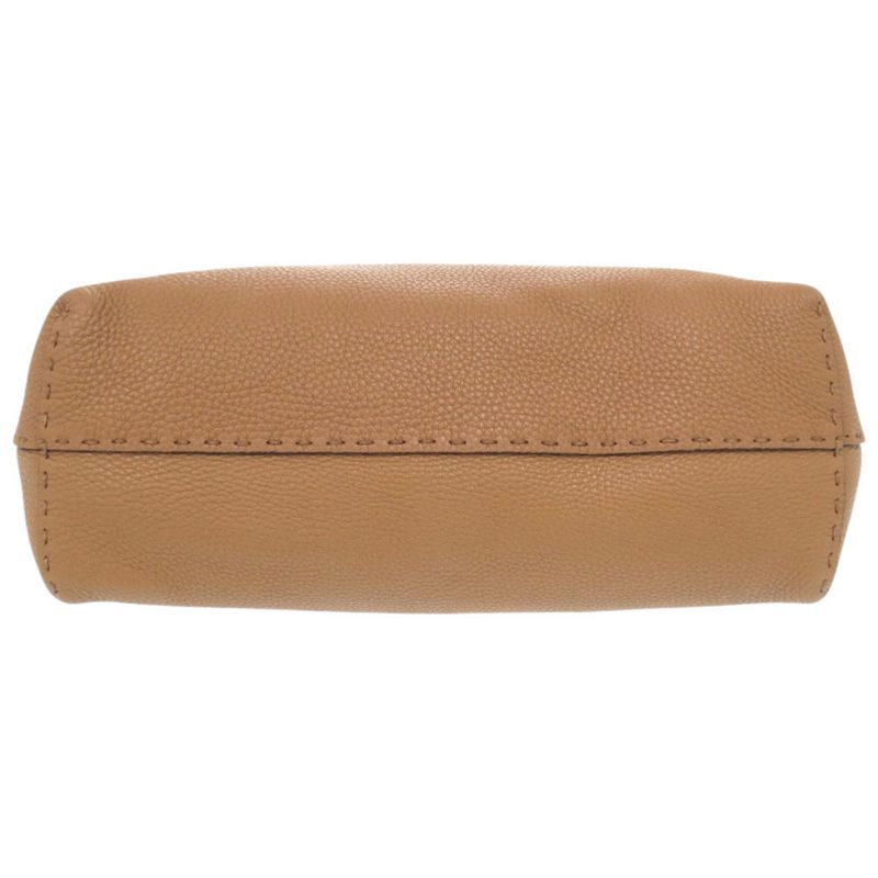Fendi Selleria Carla Leather Brown Tote Handbag Brown 0024 Fendi