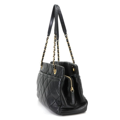 Chanel Matelasse Chain Tote Bag Caviar Skin Black A67294 Matelasse Tote Bag