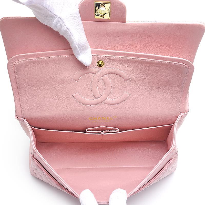Chanel Matelasse 25 Chain Shoulder Bag In Lambskin Pink
