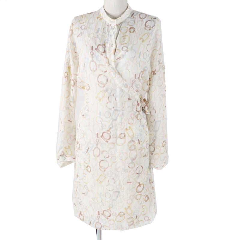 Hermes 23AW 3h0514dn 100% Silk Chaine D'ancre Design Do Re Boucles Pattern