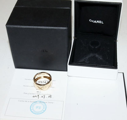 Chanel Ring 18K Yellow Gold Coco Crush Ring Large J10574