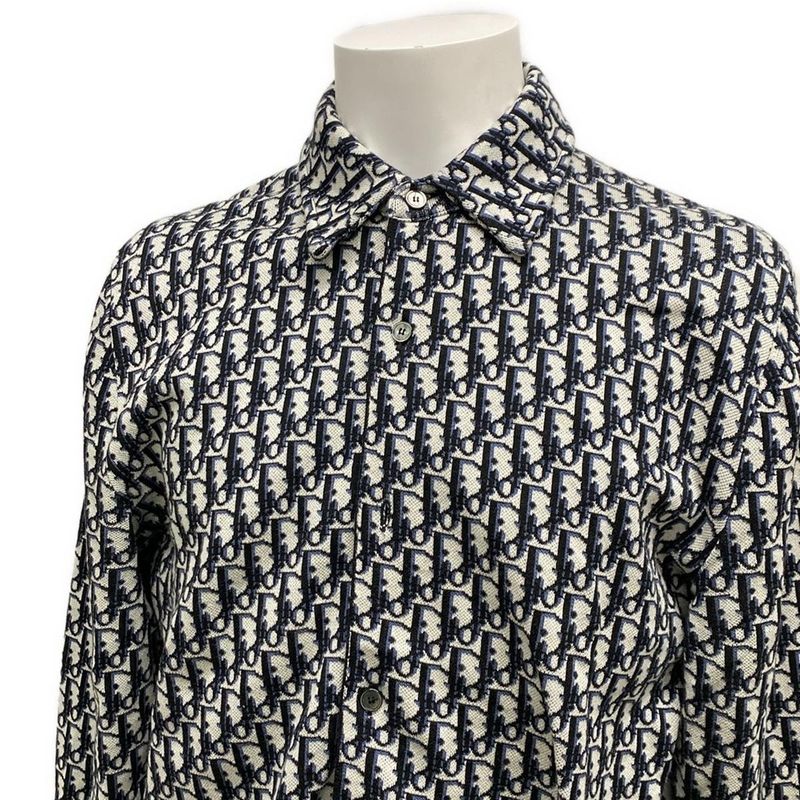 Dior/christian Dior Long Sleeve Shirt Size S Men's - Black X Ivory X Navy
