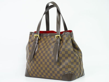 Authentic Louis Vuitton LV Hampstead MM Damier Ebène Tote Handbag Brown N51204