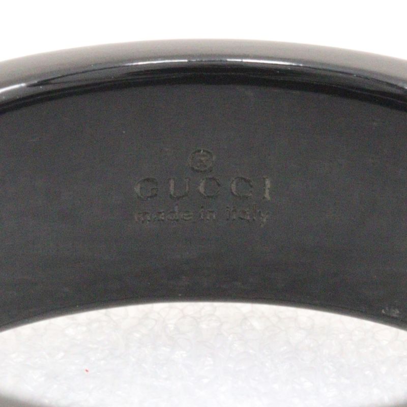 Gucci Icon Thin Band 18kwhite Gold × Corundum 14.5 Black Unisex 2.2g Ring