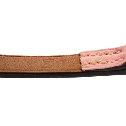 Hermes Micro Kelly Vorsoft Rose Sakura Silver Hardware □R Engraved Bracelet
