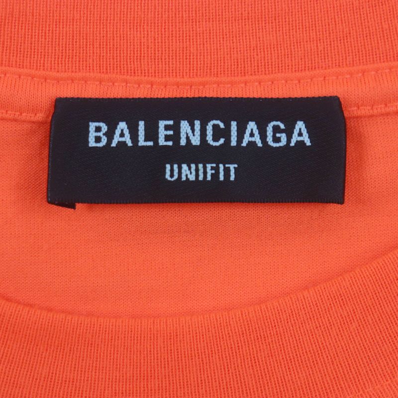  Balenciaga 2021 661715 Message Print Oversized Crew Neck Short Sleeve Short