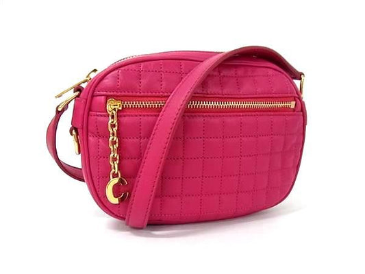 Celine Ccharm Small Camera Bag Leather Crossbody Shoulder Bag Crossbody Pink