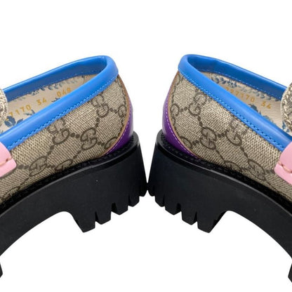 Gucci Loafer GG Supreme Bee Embroidery 727170 34 Size Flower Multicolor Beige