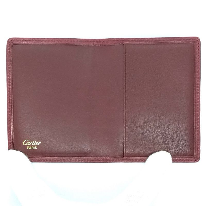 Cartier Post-it Must Line Leather Bordeaux Sticky Note Case Stationery