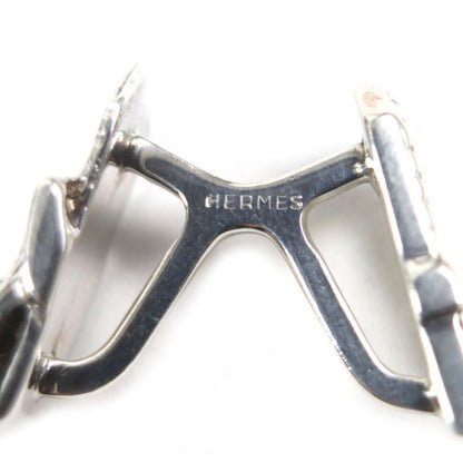 Hermes Vintage Belt Motif Cufflinks Button Cufflinks Silver Made In France