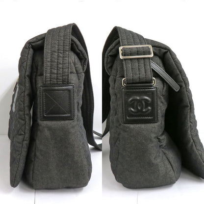 Chanel Cocococoon Messenger Bag No 14 Cotton Shoulder Bag Denim Black