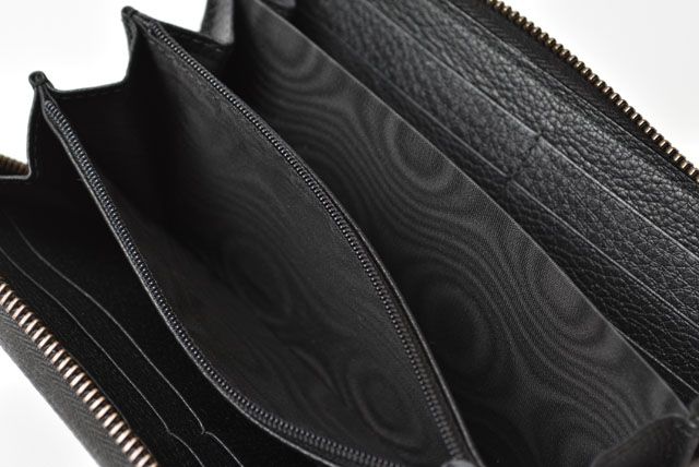 Unused Gucci Long Wallet Vintage Logo Print Black 496317