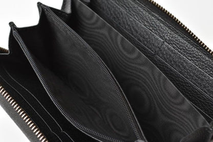 Unused Gucci Long Wallet Vintage Logo Print Black 496317