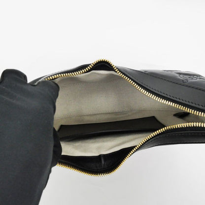 Gucci Ggmatelasse Shoulder Bag 739709 Black Hand Clutch 3WAY Leather