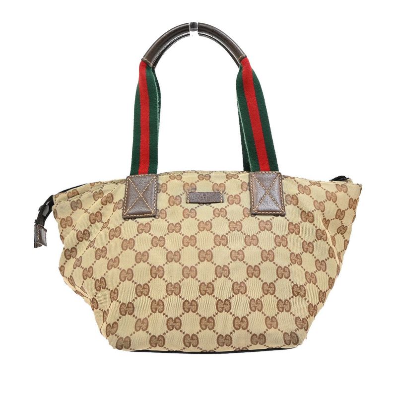 Gucci Handbag GG Sherry Canvas Leather 30ka664