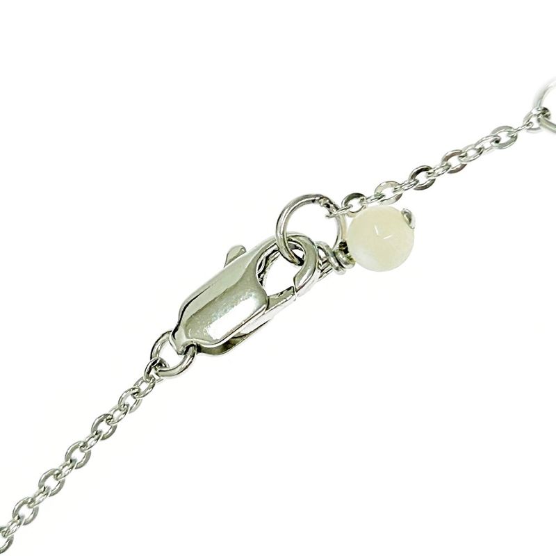 Christian Dior Metal Dior Logo Shell Heart Necklace Women Silver 343594 Necklace