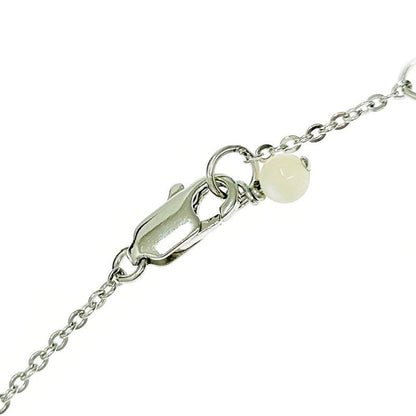 Christian Dior Metal Dior Logo Shell Heart Necklace Women Silver 343594 Necklace