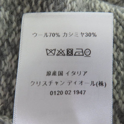 Christian DIOR 054s01am303 Wool Cashmere Back Logo V-neck Long Sleeve Knit Grey