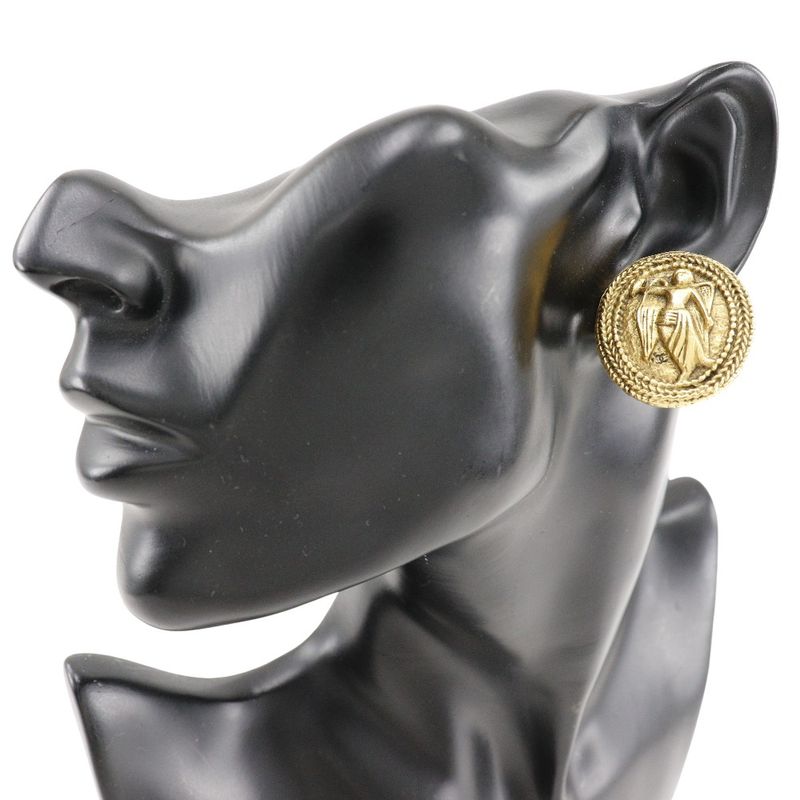 Chanel Angel Coco Mark Vintage Gold Plated Ladies 19.3g Earring