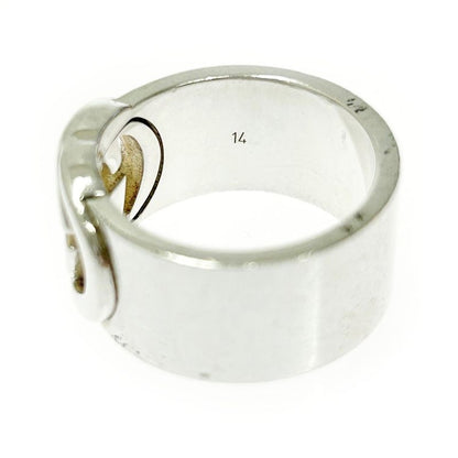 Gucci Silver Interlocking G Wide Ring 10.0g 925 Engraved 365503 Ring