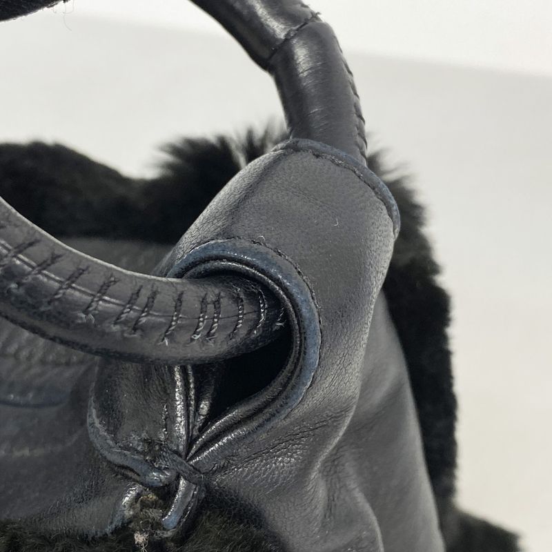 Chanel Shoulder Bag Lambskin Black Silver Hardware Women