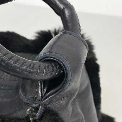 Chanel Shoulder Bag Lambskin Black Silver Hardware Women