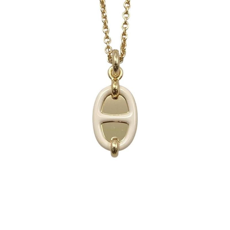 Hermes Necklace Pendant Mini Maillon PM H100053fed3 Cles Beige Gold Hardware