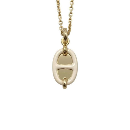 Hermes Necklace Pendant Mini Maillon PM H100053fed3 Cles Beige Gold Hardware
