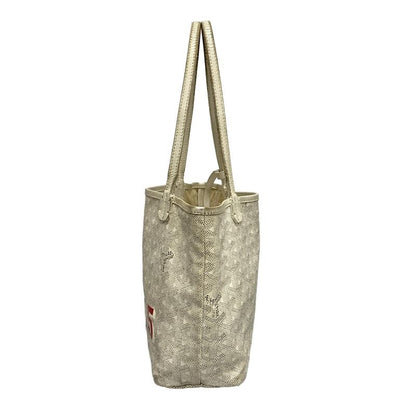 Goyard Tote Bag Saint Louis Junior White Marquise Leather
