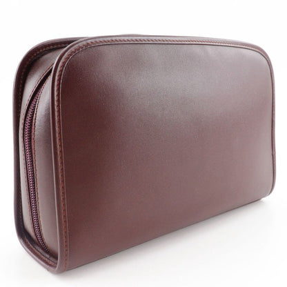 Cartier Must Line Second Bag Calf Bordeaux Unisex Clutch Bag