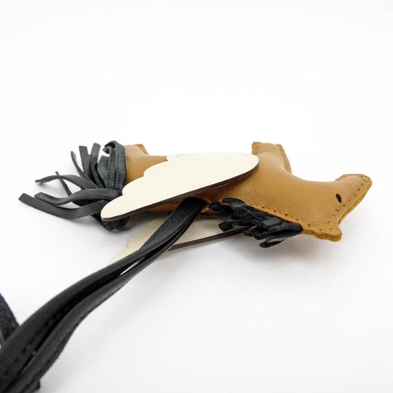 Hermes Pegasus PM Sesame Nata Black Anyo-miro U Engraved Bag Charm