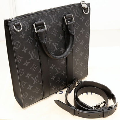 Louis Vuitton Hand Tote Shoulder Bag Monogram Eclipse Sac Plastic Cross 2WAY