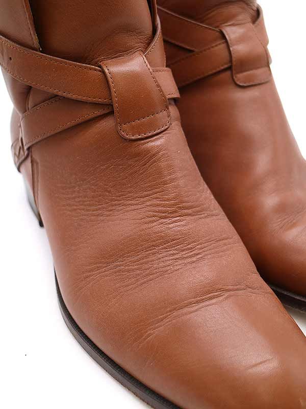 Bottega Veneta Jodhpurs Leather Heeled Boots Brown 40