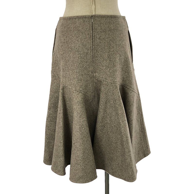 Bottega Veneta - 2023-2024aw - Riverbed Melange Flared Long Skirt - 36 - Light