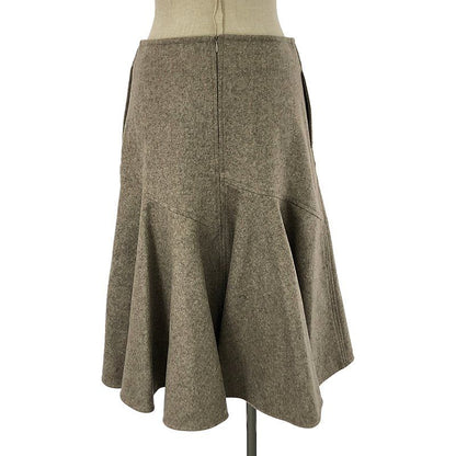 Bottega Veneta - 2023-2024aw - Riverbed Melange Flared Long Skirt - 36 - Light