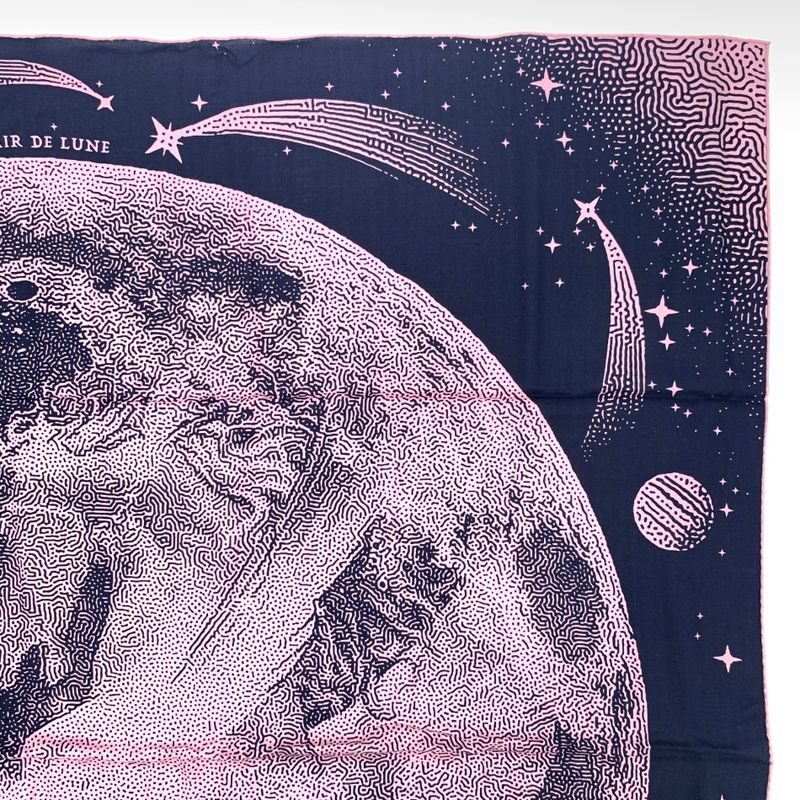 Hermes Carre Geant Carre 140 Clair DE LUNE Scarf Large Shawl Cashmere Silk Rose